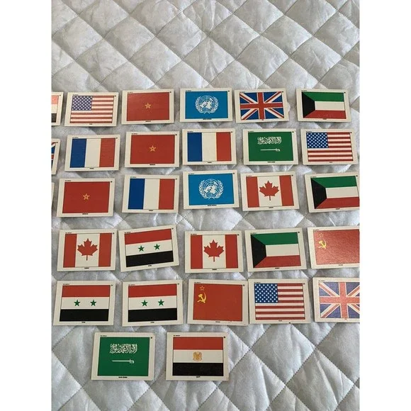 1991 Topps Desert Storm Flag Sticker Puzzle Cards Vintage 🇺🇸🇺🇸 36card Lot! - Picture 8 of 12